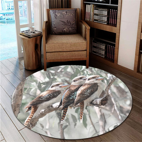 Australia Kookaburra Round Rug - Kookaburra Artwork Round Rug Australia Kookaburra Round Rug - Kookaburra Artwork Round Rug