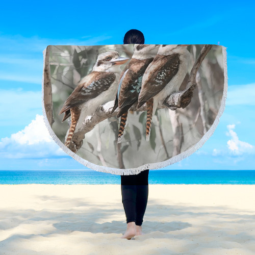 Australia Kookaburra Beach Blanket - Kookaburra Artwork Beach Blanket Australia Kookaburra Beach Blanket - Kookaburra Artwork Beach Blanket