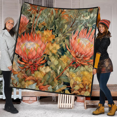 Australia Waratah Quilt - Australian Waratahs Quilt Australia Waratah Quilt - Australian Waratahs Quilt