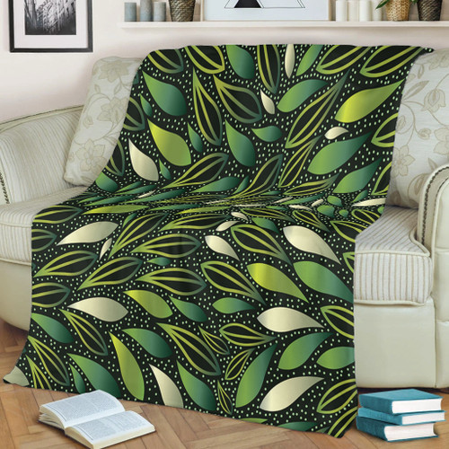 Australia Aboriginal Blanket - Green Bush Leaves Seamless Blanket Australia Aboriginal Blanket - Green Bush Leaves Seamless Blanket