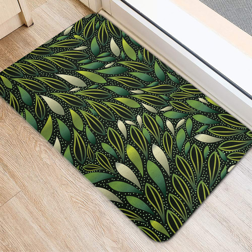 Australia Aboriginal Door Mat - Green Bush Leaves Seamless Door Mat Australia Aboriginal Door Mat - Green Bush Leaves Seamless Door Mat