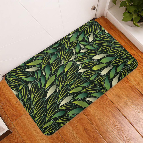 Australia Aboriginal Door Mat - Green Bush Leaves Seamless Door Mat Australia Aboriginal Door Mat - Green Bush Leaves Seamless Door Mat