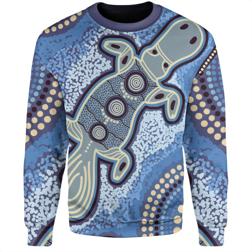 Australia Aboriginal Sweatshirt - Platypus Aboriginal Dot Painting
 Sweatshirt