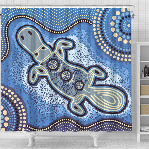 Australia Aboriginal Shower Curtain - Platypus Aboriginal Dot Painting
 Shower Curtain Australia Aboriginal Shower Curtain - Platypus Aboriginal Dot Painting
 Shower Curtain