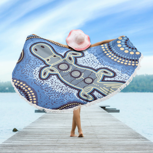 Australia Aboriginal Beach Blanket - Platypus Aboriginal Dot Painting
 Beach Blanket Australia Aboriginal Beach Blanket - Platypus Aboriginal Dot Painting
 Beach Blanket