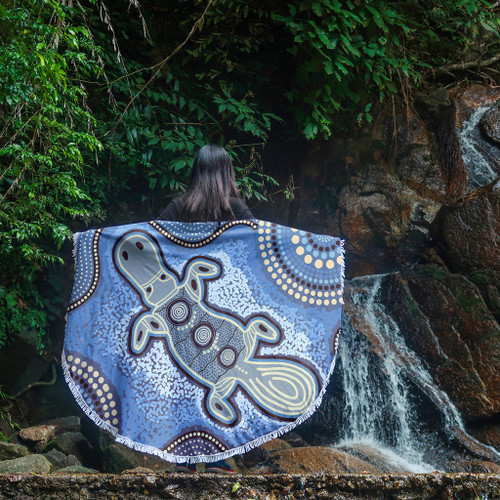 Australia Aboriginal Beach Blanket - Platypus Aboriginal Dot Painting
 Beach Blanket Australia Aboriginal Beach Blanket - Platypus Aboriginal Dot Painting
 Beach Blanket