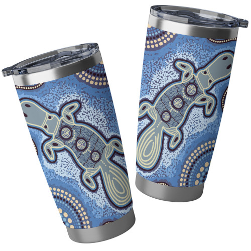 Australia Aboriginal Tumbler - Platypus Aboriginal Dot Painting
 Tumbler