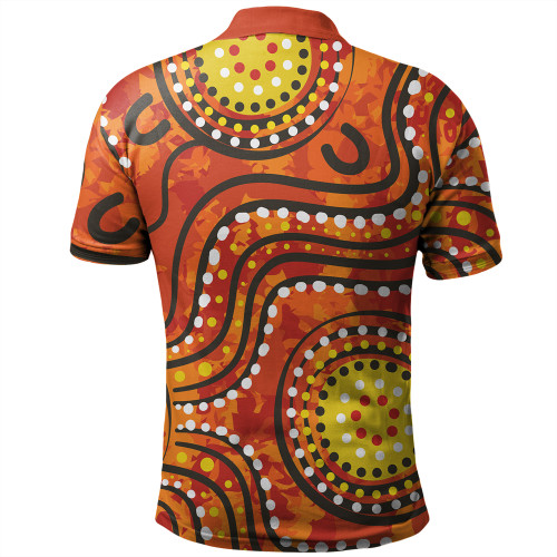 Australia Aboriginal Polo Shirt - Dot Art In Aboriginal Style Polo Shirt Australia Aboriginal Polo Shirt - Dot Art In Aboriginal Style Polo Shirt