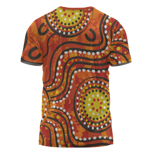 Australia Aboriginal T-shirt - Dot Art In Aboriginal Style T-shirt Australia Aboriginal T-shirt - Dot Art In Aboriginal Style T-shirt
