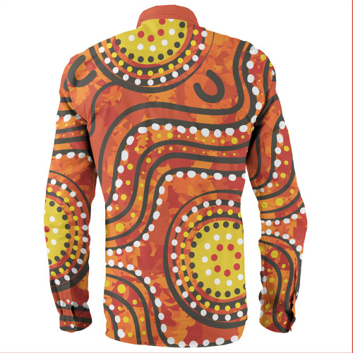Australia Aboriginal Long Sleeve Shirts - Dot Art In Aboriginal Style Long Sleeve Shirts Australia Aboriginal Long Sleeve Shirts - Dot Art In Aboriginal Style Long Sleeve Shirts