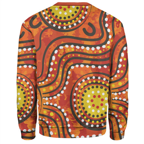 Australia Aboriginal Sweatshirt - Dot Art In Aboriginal Style Sweatshirt Australia Aboriginal Sweatshirt - Dot Art In Aboriginal Style Sweatshirt