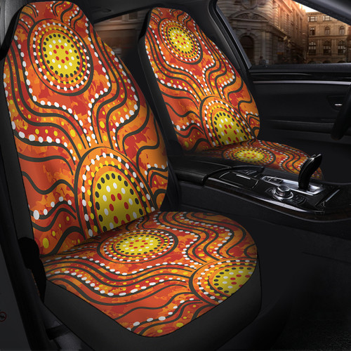 Australia Aboriginal Car Seat Covers - Dot Art In Aboriginal Style Car Seat Covers Australia Aboriginal Car Seat Covers - Dot Art In Aboriginal Style Car Seat Covers