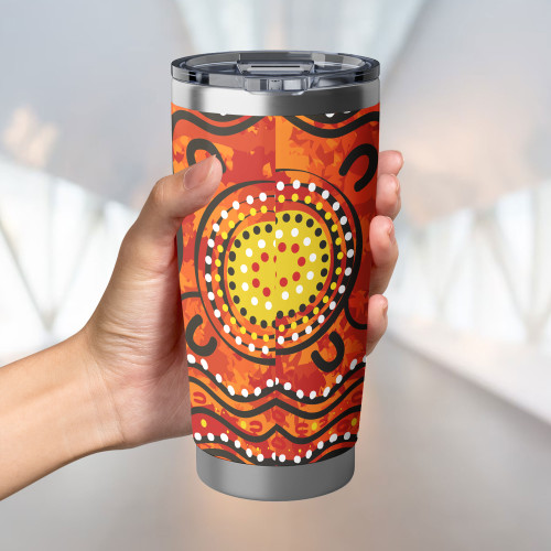 Australia Aboriginal Tumbler - Dot Art In Aboriginal Style Tumbler Australia Aboriginal Tumbler - Dot Art In Aboriginal Style Tumbler