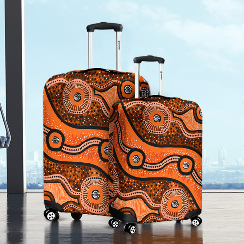 Australia Aboriginal Luggage Cover - Australian Aboriginal Background
 Luggage Cover Australia Aboriginal Luggage Cover - Australian Aboriginal Background
 Luggage Cover