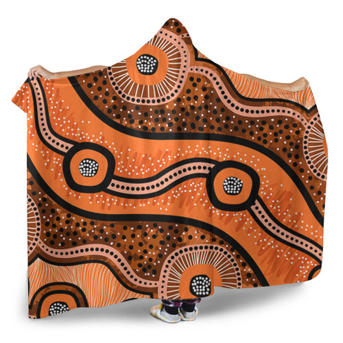 Australia Aboriginal Hooded Blanket - Australian Aboriginal Background
 Hooded Blanket Australia Aboriginal Hooded Blanket - Australian Aboriginal Background
 Hooded Blanket