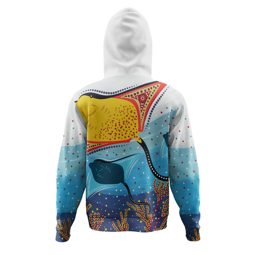 Australia Aboriginal Hoodie - Stingray Aboriginal Art Hoodie