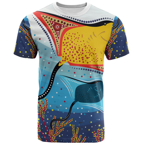Australia Aboriginal T-shirt - Stingray Aboriginal Art T-shirt