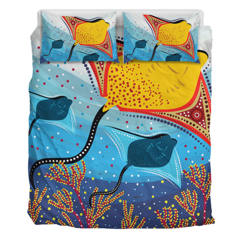 Australia Aboriginal Bedding Set - Stingray Aboriginal Art Bedding Set Australia Aboriginal Bedding Set - Stingray Aboriginal Art Bedding Set