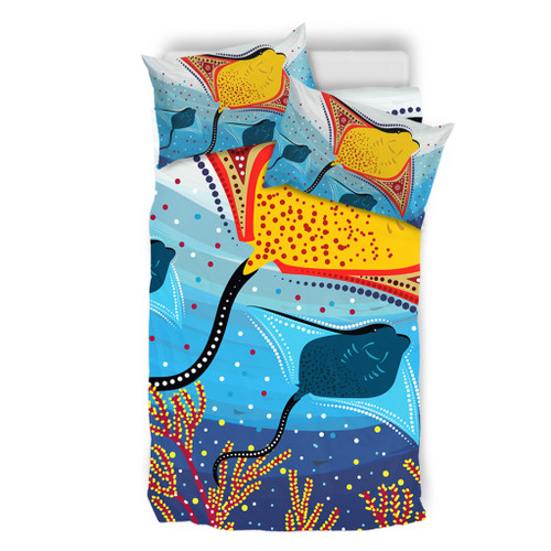 Australia Aboriginal Bedding Set - Stingray Aboriginal Art Bedding Set Australia Aboriginal Bedding Set - Stingray Aboriginal Art Bedding Set
