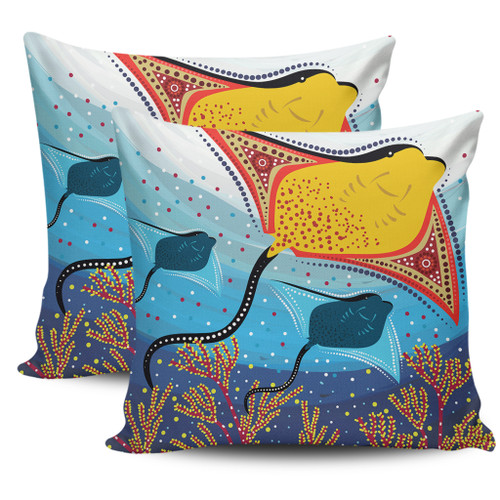 Australia Aboriginal Pillow Covers - Stingray Aboriginal Art Pillow Covers Australia Aboriginal Pillow Covers - Stingray Aboriginal Art Pillow Covers