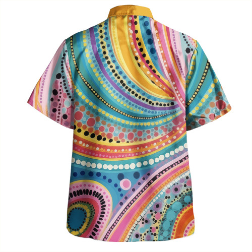 Australia Aboriginal Hawaiian Shirt - Australian Indigenous Aboriginal Art Vivid Pastel Colours Ver 3 Hawaiian Shirt Australia Aboriginal Hawaiian Shirt - Australian Indigenous Aboriginal Art Vivid Pastel Colours Ver 3 Hawaiian Shirt