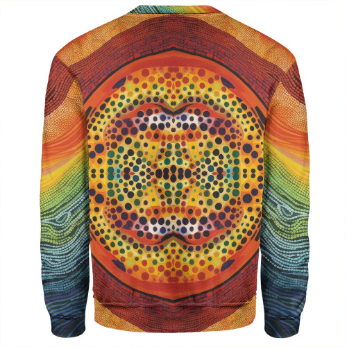 Australia Aboriginal Sweatshirt - Australian Indigenous Aboriginal Art And Dot Painting Techniques Sweatshirt Australia Aboriginal Sweatshirt - Australian Indigenous Aboriginal Art And Dot Painting Techniques Sweatshirt