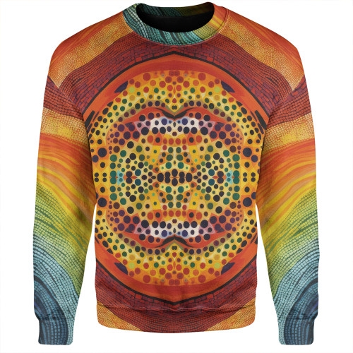 Australia Aboriginal Sweatshirt - Australian Indigenous Aboriginal Art And Dot Painting Techniques Sweatshirt