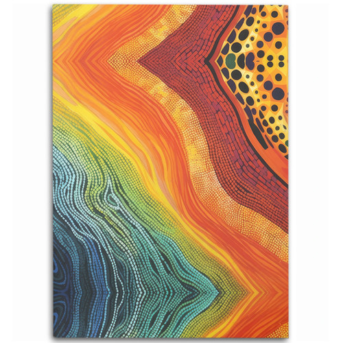 Australia Aboriginal Area Rug - Australian Indigenous Aboriginal Art And Dot Painting Techniques Area Rug