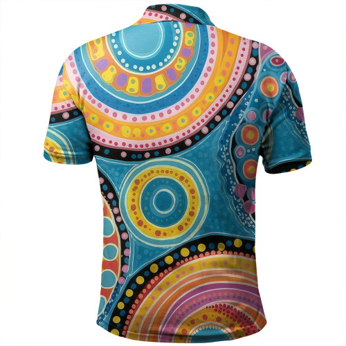Australia Aboriginal Polo Shirt - Dots Art And Colorful Pattern Polo Shirt