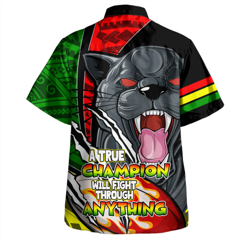 Penrith Panthers Grand Final Hawaiian Shirt - A True Champion Will Fight Through Anything With Polynesian Patterns Penrith Panthers Grand Final Hawaiian Shirt - A True Champion Will Fight Through Anything With Polynesian Patterns