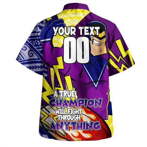 Melbourne Storm Grand Final Hawaiian Shirt - A True Champion Will Fight Through Anything With Polynesian Patterns Melbourne Storm Grand Final Hawaiian Shirt - A True Champion Will Fight Through Anything With Polynesian Patterns