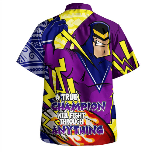 Melbourne Storm Grand Final Hawaiian Shirt - A True Champion Will Fight Through Anything With Polynesian Patterns Melbourne Storm Grand Final Hawaiian Shirt - A True Champion Will Fight Through Anything With Polynesian Patterns