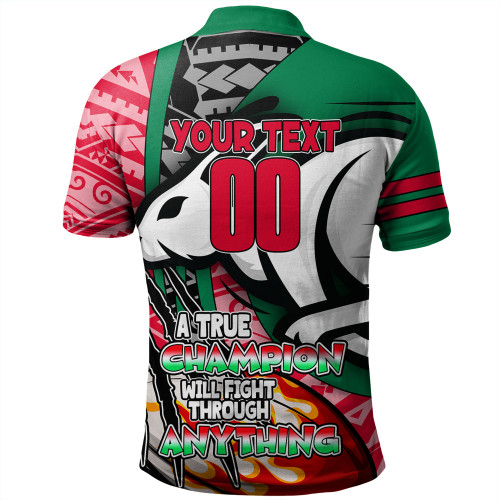 South Sydney Rabbitohs Grand Final Polo Shirt - A True Champion Will Fight Through Anything With Polynesian Patterns South Sydney Rabbitohs Grand Final Polo Shirt - A True Champion Will Fight Through Anything With Polynesian Patterns