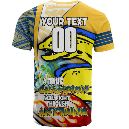 Parramatta Eels Grand Final T-Shirt - A True Champion Will Fight Through Anything With Polynesian Patterns Parramatta Eels Grand Final T-Shirt - A True Champion Will Fight Through Anything With Polynesian Patterns
