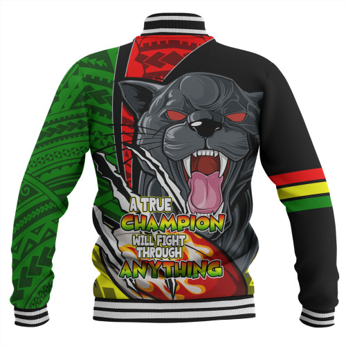 Penrith Panthers Grand Final Baseball Jacket - A True Champion Will Fight Through Anything With Polynesian Patterns Penrith Panthers Grand Final Baseball Jacket - A True Champion Will Fight Through Anything With Polynesian Patterns