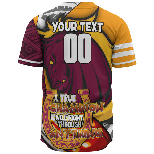 Brisbane Broncos Grand Final Baseball Shirt - A True Champion Will Fight Through Anything With Polynesian Patterns Brisbane Broncos Grand Final Baseball Shirt - A True Champion Will Fight Through Anything With Polynesian Patterns