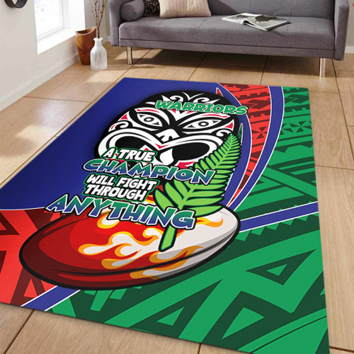 New Zealand Warriors Area Rug - A True Champion Will Fight Through Anything With Polynesian Patterns