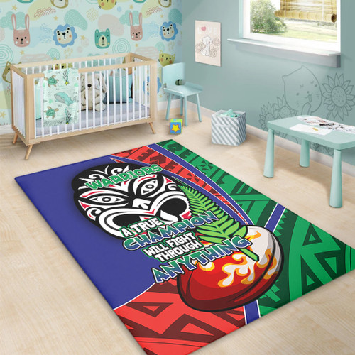New Zealand Warriors Area Rug - A True Champion Will Fight Through Anything With Polynesian Patterns New Zealand Warriors Area Rug - A True Champion Will Fight Through Anything With Polynesian Patterns