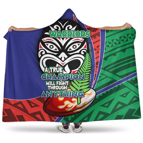 New Zealand Warriors Hooded Blanket - A True Champion Will Fight Through Anything With Polynesian Patterns New Zealand Warriors Hooded Blanket - A True Champion Will Fight Through Anything With Polynesian Patterns