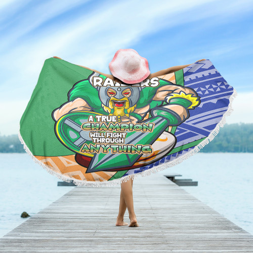 Canberra Raiders Beach Blanket - A True Champion Will Fight Through Anything With Polynesian Patterns Canberra Raiders Beach Blanket - A True Champion Will Fight Through Anything With Polynesian Patterns