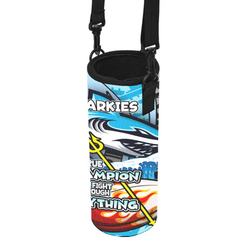 Cronulla-Sutherland Sharks Water Bottle Sleeve - A True Champion Will Fight Through Anything With Polynesian Patterns Water Bottle Sleeve Cronulla-Sutherland Sharks Water Bottle Sleeve - A True Champion Will Fight Through Anything With Polynesian Patterns Water Bottle Sleeve