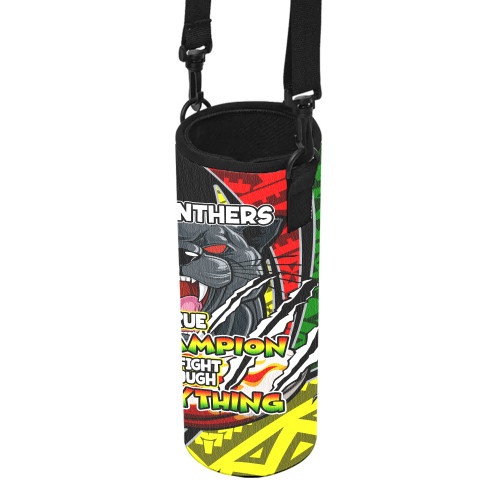 Penrith Panthers Water Bottle Sleeve - A True Champion Will Fight Through Anything With Polynesian Patterns Water Bottle Sleeve Penrith Panthers Water Bottle Sleeve - A True Champion Will Fight Through Anything With Polynesian Patterns Water Bottle Sleeve