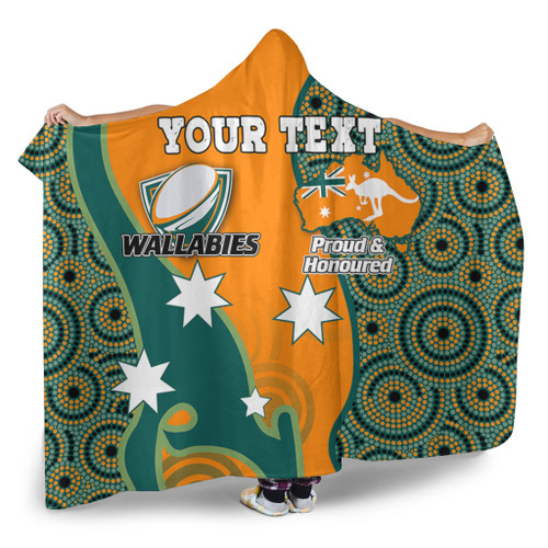 Australia Wallabies Custom Hooded Blanket - Custom Proud And Honoured Indigenous Aboriginal Inspired Gold Jersey Hooded Blanket Australia Wallabies Custom Hooded Blanket - Custom Proud And Honoured Indigenous Aboriginal Inspired Gold Jersey Hooded Blanket