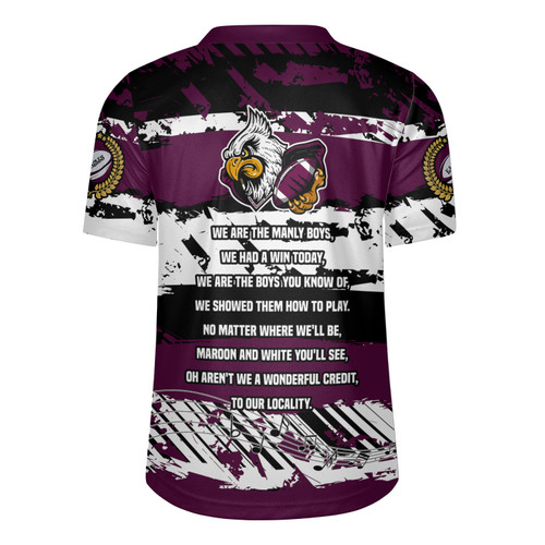 Manly Warringah Sea Eagles Rugby Jersey - Theme Song Inspired Manly Warringah Sea Eagles Rugby Jersey - Theme Song Inspired