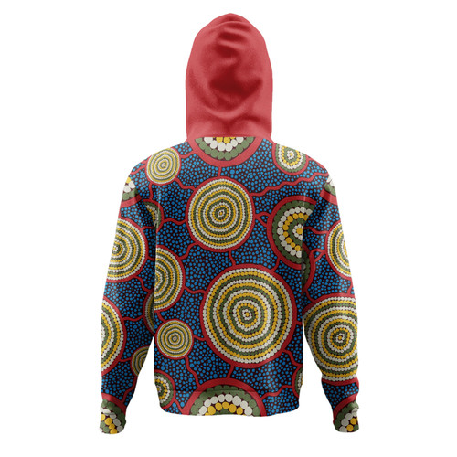 Australia Aboriginal Hoodie - Beautiful Indigenous Seamless Pattern Based in Universe with Galaxies Form Hoodie