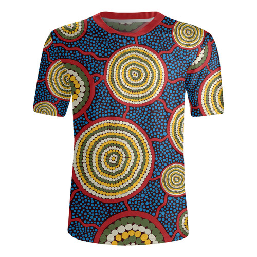 Australia Aboriginal Rugby Jersey - Beautiful Indigenous Seamless Pattern Based in Universe with Galaxies Form Rugby Jersey