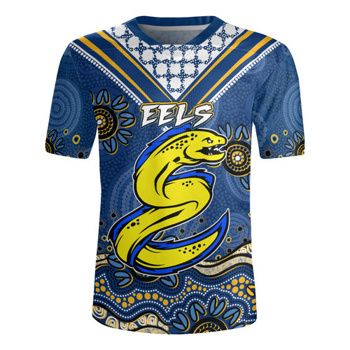 Parramatta Eels Jersey - Custom Blue Parramatta Eels Blooded Aboriginal Inspired