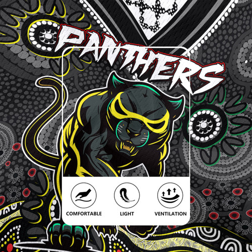Penrith Panthers Rugby Jersey - Custom Black Penrith Panthers Blooded Aboriginal Inspired Penrith Panthers Rugby Jersey - Custom Black Penrith Panthers Blooded Aboriginal Inspired