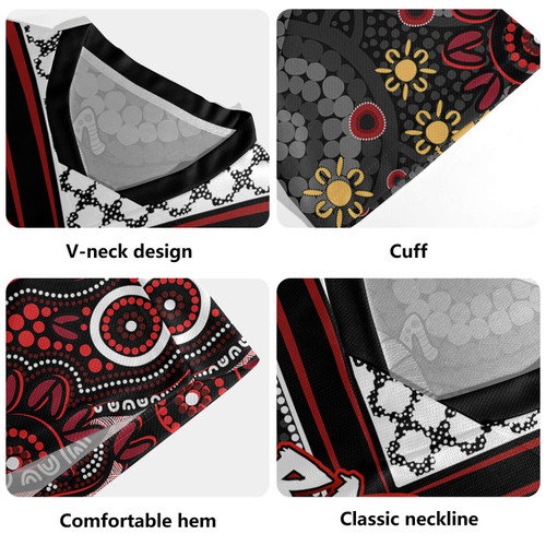 St. George Illawarra Dragons Jersey - Custom Black St. George Illawarra Dragons Blooded Aboriginal Inspired St. George Illawarra Dragons Jersey - Custom Black St. George Illawarra Dragons Blooded Aboriginal Inspired