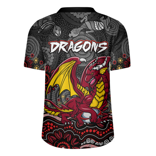 St. George Illawarra Dragons Jersey - Custom Black St. George Illawarra Dragons Blooded Aboriginal Inspired St. George Illawarra Dragons Jersey - Custom Black St. George Illawarra Dragons Blooded Aboriginal Inspired